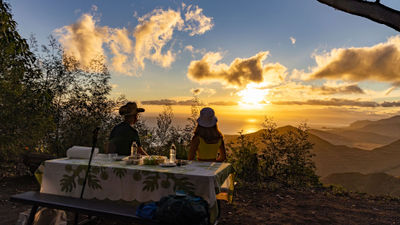 A hike in the Palehua area of West Oahu ends at picnic tables overlooking Nanakuli and, in some cases, showcasing the sunset.