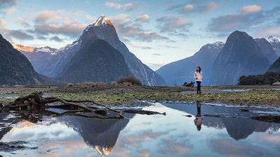 Milford Sound on the west coast of New Zealand's South Island.