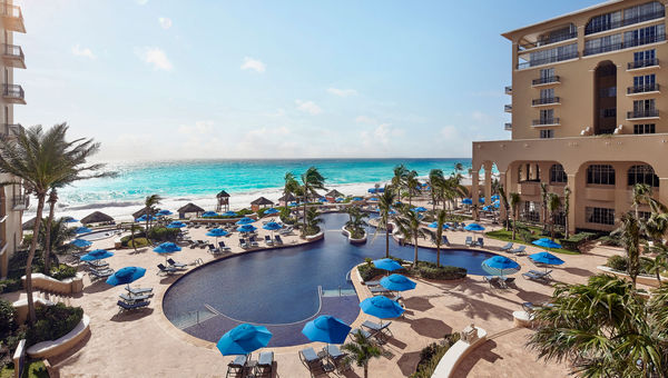 One of the beachfront pool areas at the hotel.