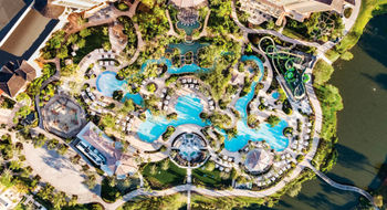 The Grande Lakes Orlando Waterpark at the JW Marriott Orlando, Grande Lakes is exclusive to guests of the JW Marriott and Ritz-Carlton on the sprawling Grande Lakes resort property.