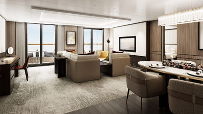 A rendering of the Residential Suite on the Luminara.