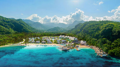 An aerial view of the Sandals Saint Vincent and the Grenadines.