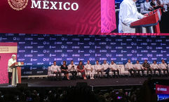 Mexico President Andres Manuel Lopez Obrador addressed attendees at Tianguis Turistico in Acapulco in 2019.