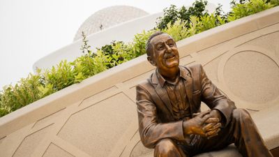 The Walt Disney statue in Epcot's new World Celebration Gardens.